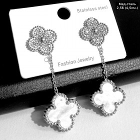 Сережки мед.сталь 10661 (4,5см.)